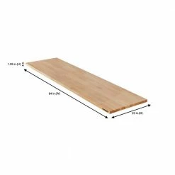 Husky 84 in. Solid Wood Work Surface for Heavy Duty Welded Steel Garage Storage System -ToolHub Shop husky workbenches htc1000003 76 1000