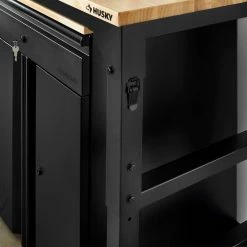 Husky 6 ft. Adjustable Height Solid Wood Top Workbench in Black for Heavy Duty Welded Steel Garage Storage System 19 Husky 6 ft. Adjustable Height Solid Wood Top Workbench in Black for Heavy Duty Welded Steel Garage Storage System -ToolHub Shop husky workbenches htc1000004 66 1000