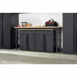 Husky 6 ft. Adjustable Height Solid Wood Top Workbench in Black for Heavy Duty Welded Steel Garage Storage System 15 Husky 6 ft. Adjustable Height Solid Wood Top Workbench in Black for Heavy Duty Welded Steel Garage Storage System -ToolHub Shop husky workbenches htc1000004 e1 1000