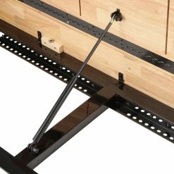 Husky 6 ft. Folding Adjustable Height Solid Wood Top Workbench in Black -ToolHub Shop husky workbenches wsh72fwb 1d 1000