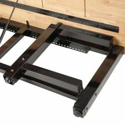 Husky 6 ft. Folding Adjustable Height Solid Wood Top Workbench in Black -ToolHub Shop husky workbenches wsh72fwb a0 1000