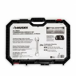 Husky SAE/MM Combination Wrench Set (24-Piece) 18 Husky SAE/MM Combination Wrench Set (24-Piece) -ToolHub Shop husky wrench sets hcw24pcsm 05 66 1000