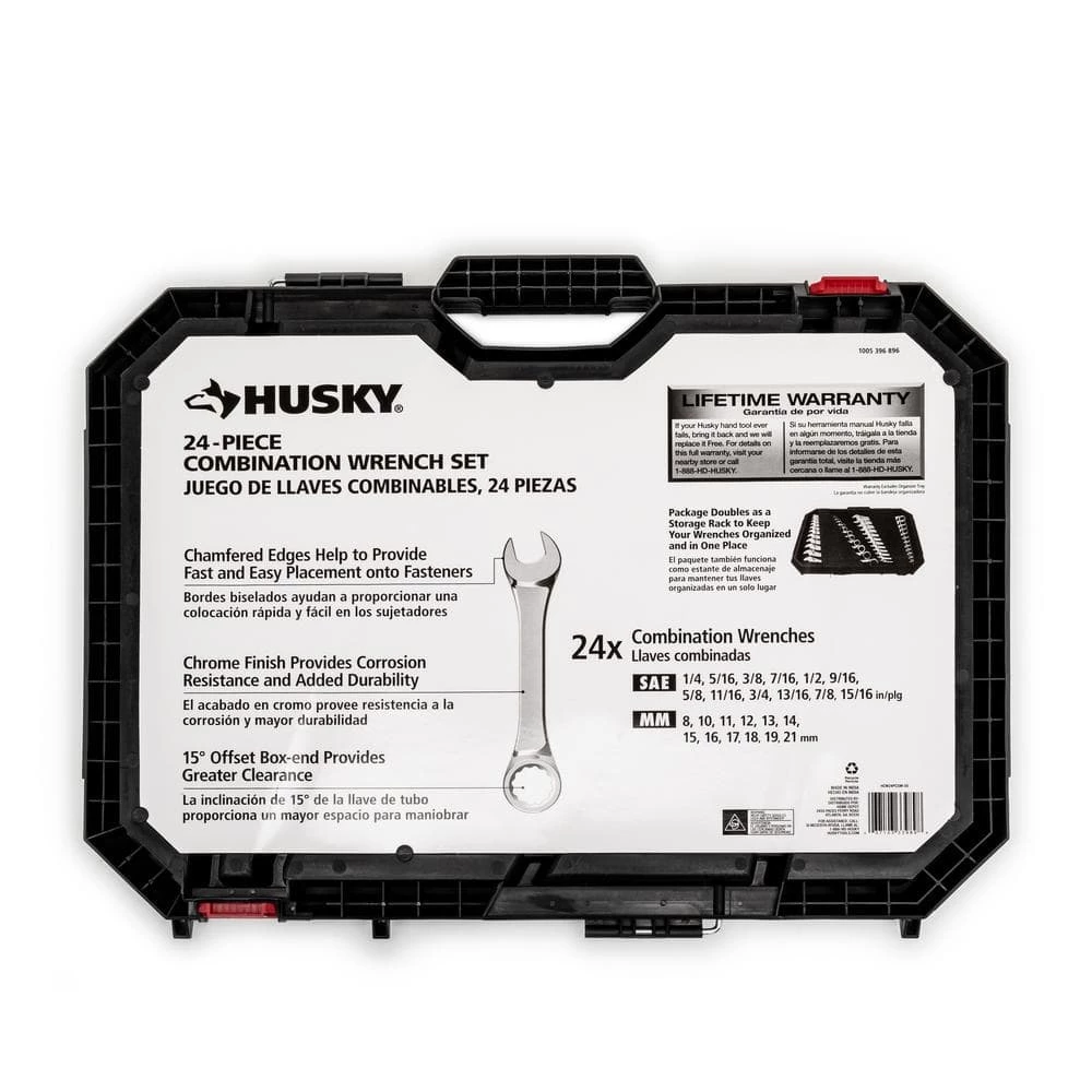 Husky SAE/MM Combination Wrench Set (24-Piece) 7 Husky SAE/MM Combination Wrench Set (24-Piece) - Image 5