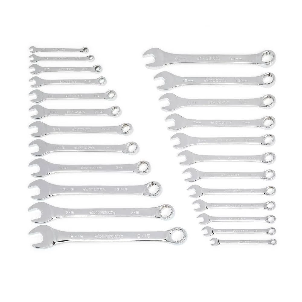 Husky SAE/MM Combination Wrench Set (24-Piece) 9 Husky SAE/MM Combination Wrench Set (24-Piece) - Image 7