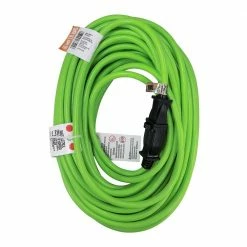 Husky 50 ft. 16/2 Indoor/Outdoor Extension Cord, Green -ToolHub Shop lime green husky general purpose cords hw16250hlg 4f 1000
