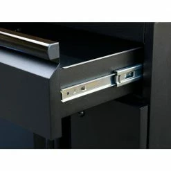 Husky Regular Duty Welded 24-Gauge Steel 1-Drawer 2-Door Garage Base Cabinet in Black (24 in. W x 33 in. H x 16 in. D) -ToolHub Shop matte black powder coating husky free standing cabinets g2401b us 4f 1000