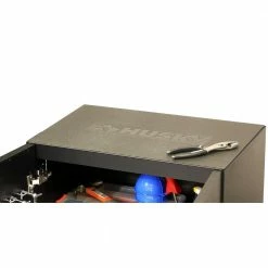 Husky Regular Duty Welded 24-Gauge Steel 2-Door Garage Base Cabinet in Black (24 in. W x 33 in. H x 16 in. D) 24 Husky Regular Duty Welded 24-Gauge Steel 2-Door Garage Base Cabinet in Black (24 in. W x 33 in. H x 16 in. D) -ToolHub Shop matte black powder coating husky free standing cabinets g2402b us 1f 1000