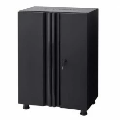 Husky Regular Duty Welded 24-Gauge Steel 2-Door Garage Base Cabinet in Black (24 in. W x 33 in. H x 16 in. D)