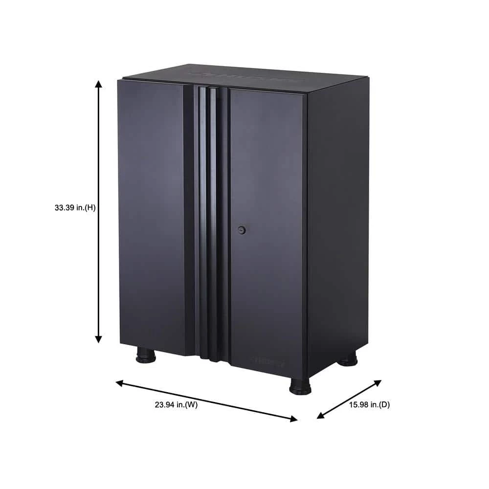 Husky Regular Duty Welded 24-Gauge Steel 2-Door Garage Base Cabinet in Black (24 in. W x 33 in. H x 16 in. D) 14 Husky Regular Duty Welded 24-Gauge Steel 2-Door Garage Base Cabinet in Black (24 in. W x 33 in. H x 16 in. D) - Image 12