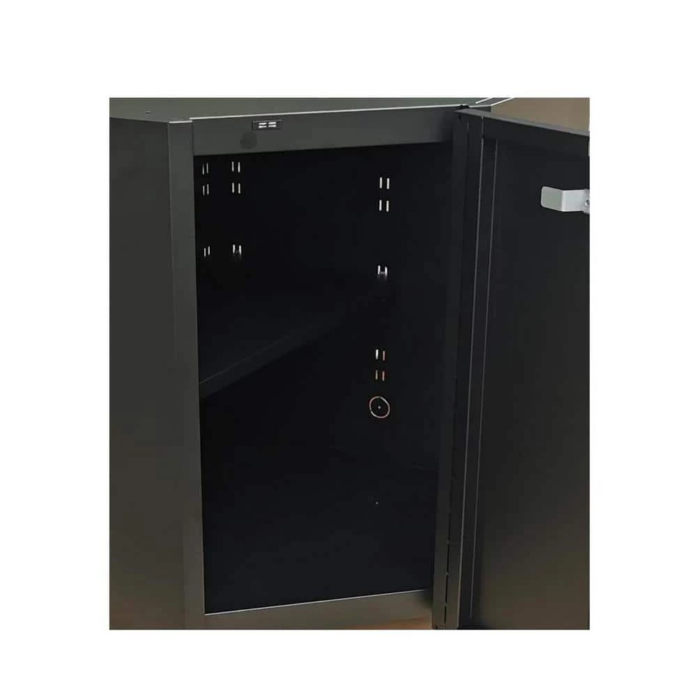 Husky Regular Duty Welded 24-Gauge Steel Corner Garage Base Cabinet in Black (28 in. W x 33.5 in. H x 28 in. D) 6 Husky Regular Duty Welded 24-Gauge Steel Corner Garage Base Cabinet in Black (28 in. W x 33.5 in. H x 28 in. D) - Image 4