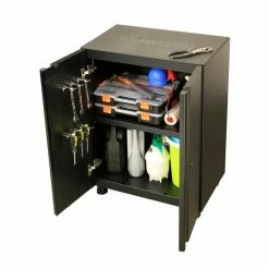 Husky Regular Duty Welded 24-Gauge Steel 2-Door Garage Base Cabinet in Black (24 in. W x 33 in. H x 16 in. D) -ToolHub Shop matte black powder coating husky free standing cabinets h24bc2door 1d 1000