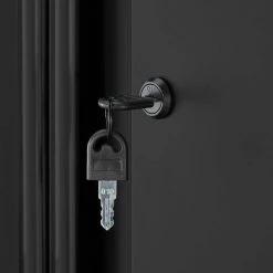 Husky Regular Duty Welded 24-Gauge Steel 2-Door Garage Base Cabinet in Black (24 in. W x 33 in. H x 16 in. D) -ToolHub Shop matte black powder coating husky free standing cabinets h24bc2door c3 1000