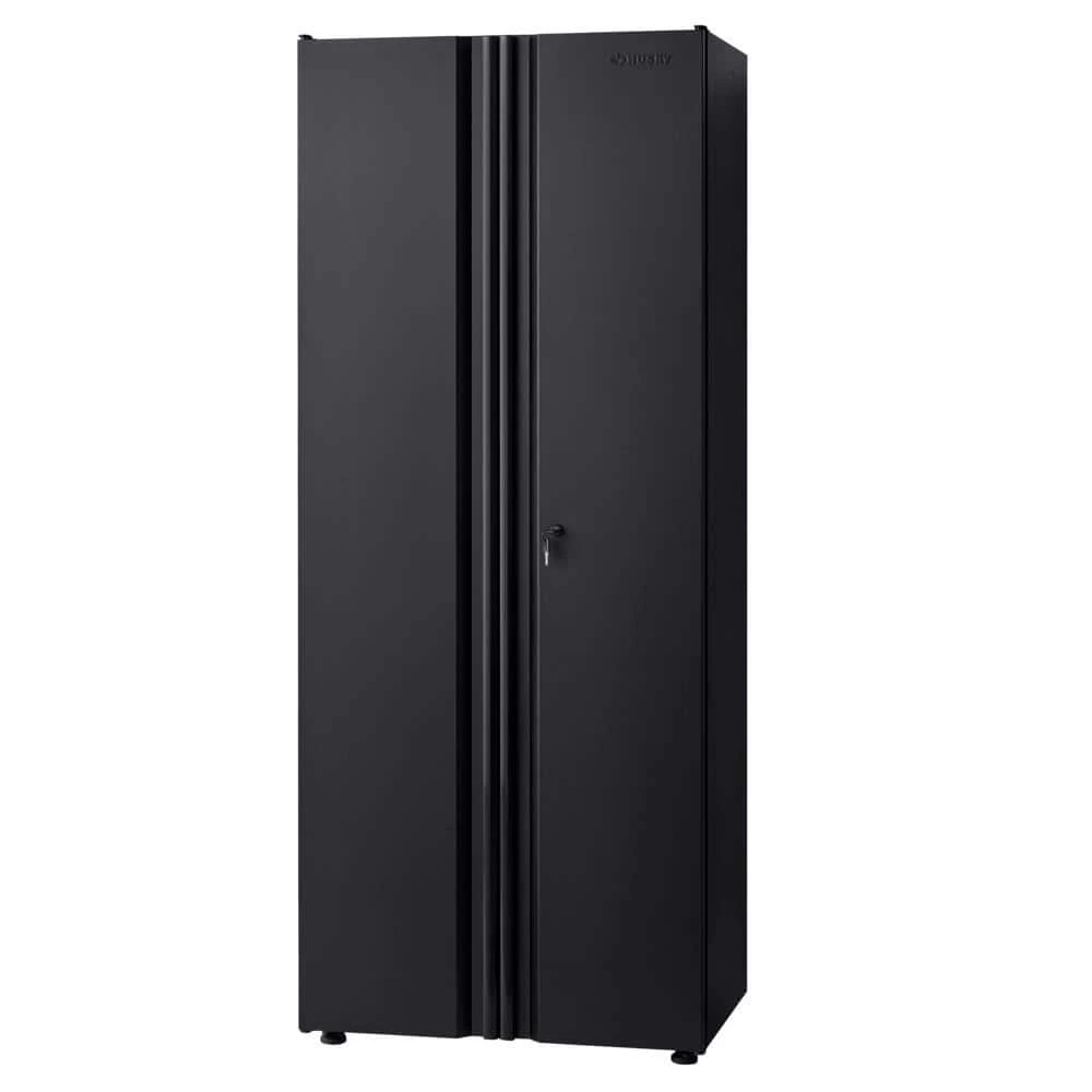 Husky Regular Duty Welded 24-Gauge Steel Freestanding Garage Cabinet in Black (31 in. W x 75 in. H x 20 in. D) 3 Husky Regular Duty Welded 24-Gauge Steel Freestanding Garage Cabinet in Black (31 in. W x 75 in. H x 20 in. D)