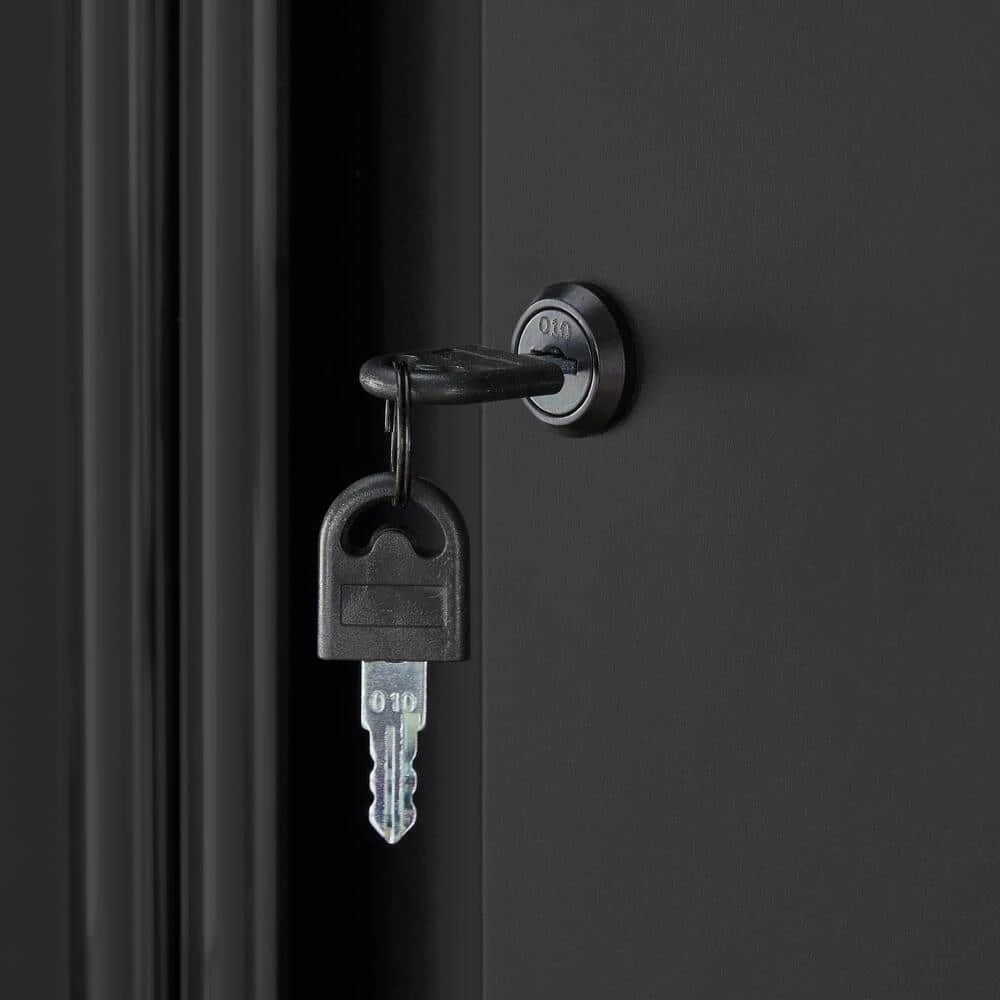 Husky Regular Duty Welded 24-Gauge Steel Freestanding Garage Cabinet in Black (31 in. W x 75 in. H x 20 in. D) 10 Husky Regular Duty Welded 24-Gauge Steel Freestanding Garage Cabinet in Black (31 in. W x 75 in. H x 20 in. D) - Image 8