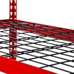 Husky 5-Tier Heavy Duty Steel Garage Storage Shelving Unit in Red (48 in. W x 78 in. H x 24 in. D) 26 Husky 5-Tier Heavy Duty Steel Garage Storage Shelving Unit in Red (48 in. W x 78 in. H x 24 in. D) -ToolHub Shop red black husky freestanding shelving units mr482478w5 r 1f 1000