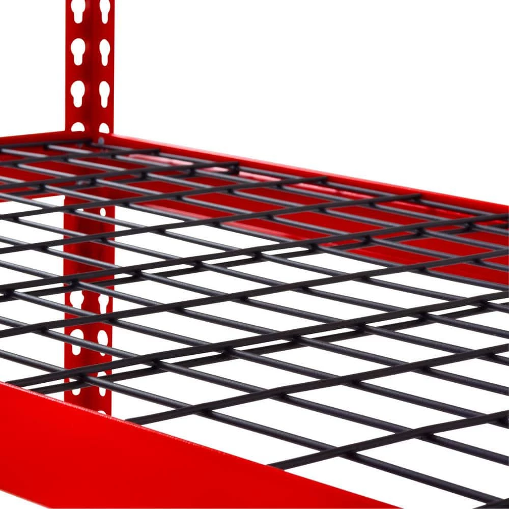 Husky 5-Tier Heavy Duty Steel Garage Storage Shelving Unit in Red (48 in. W x 78 in. H x 24 in. D) 12 Husky 5-Tier Heavy Duty Steel Garage Storage Shelving Unit in Red (48 in. W x 78 in. H x 24 in. D) - Image 10