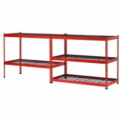 Husky 5-Tier Heavy Duty Steel Garage Storage Shelving Unit in Red (48 in. W x 78 in. H x 24 in. D) 25 Husky 5-Tier Heavy Duty Steel Garage Storage Shelving Unit in Red (48 in. W x 78 in. H x 24 in. D) -ToolHub Shop red black husky freestanding shelving units mr482478w5 r 4f 1000