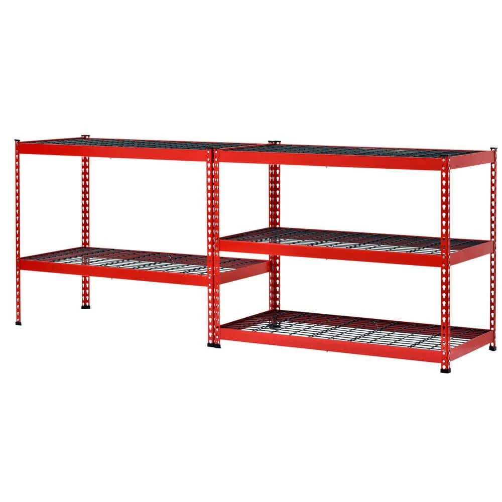 Husky 5-Tier Heavy Duty Steel Garage Storage Shelving Unit in Red (48 in. W x 78 in. H x 24 in. D) 11 Husky 5-Tier Heavy Duty Steel Garage Storage Shelving Unit in Red (48 in. W x 78 in. H x 24 in. D) - Image 9