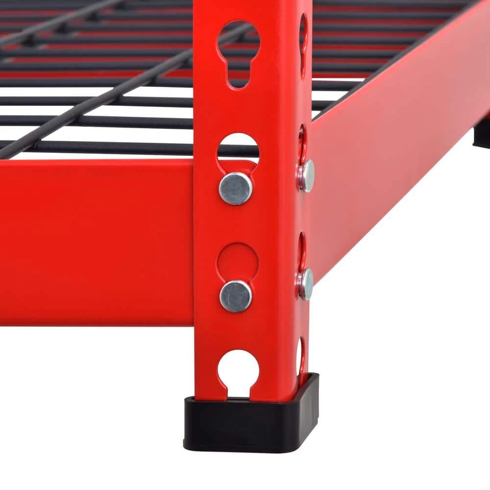 Husky 5-Tier Heavy Duty Steel Garage Storage Shelving Unit in Red (48 in. W x 78 in. H x 24 in. D) 16 Husky 5-Tier Heavy Duty Steel Garage Storage Shelving Unit in Red (48 in. W x 78 in. H x 24 in. D) - Image 14