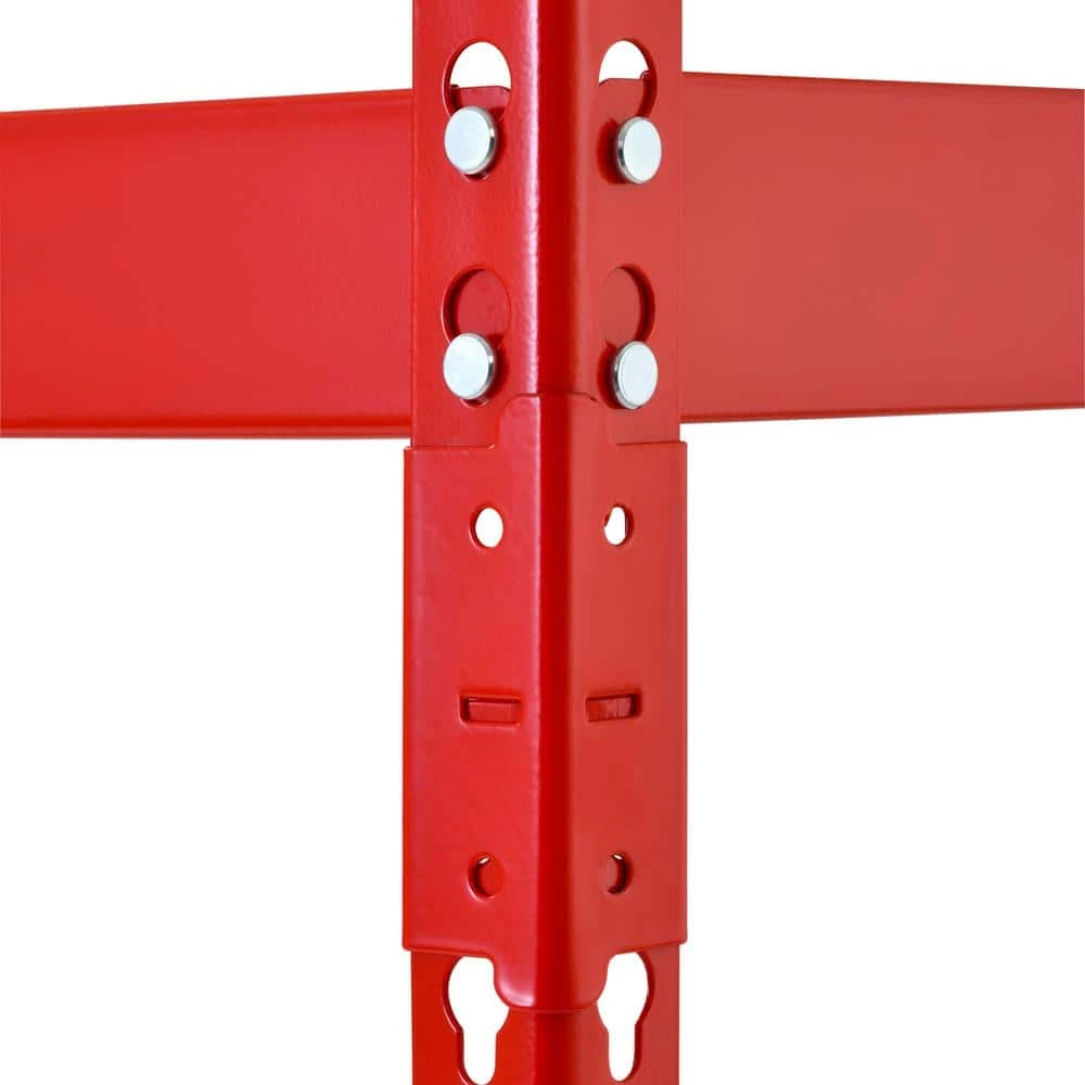 Husky 5-Tier Heavy Duty Steel Garage Storage Shelving Unit in Red (48 in. W x 78 in. H x 24 in. D) 14 Husky 5-Tier Heavy Duty Steel Garage Storage Shelving Unit in Red (48 in. W x 78 in. H x 24 in. D) - Image 12