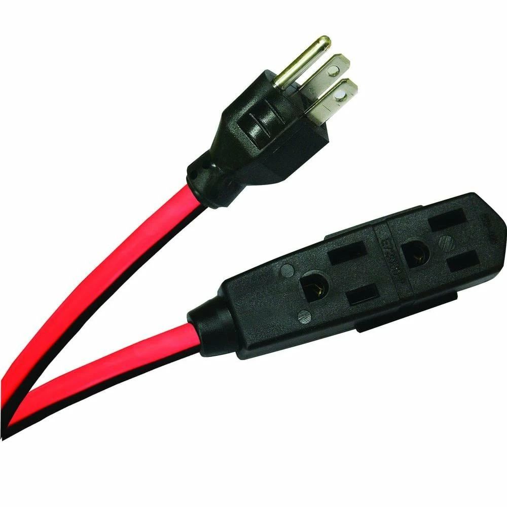 Husky 15 ft. 14/3 Medium-Duty Indoor Multi-Outlet Extension Cord, Red/Black 4 Husky 15 ft. 14/3 Medium-Duty Indoor Multi-Outlet Extension Cord, Red/Black - Image 2