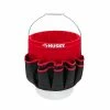 Husky 12 in. 30 Pocket Heavy Duty Bucket Jockey 5 Gallon In-Bucket Storage Tool Bag -ToolHub Shop red black husky tool bags hd10030 th 64 1000