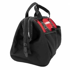 Husky 12 in 4 Pocket Zippered Tool Bag -ToolHub Shop red black husky tool bags hd60012 th a0 1000