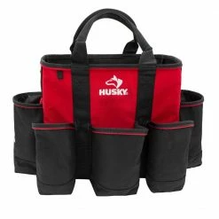 Husky 14 in. 15 Pocket Open Top Supply Tool Bag 14 Husky 14 in. 15 Pocket Open Top Supply Tool Bag -ToolHub Shop red black husky tool bags hd60014 th 66 1000