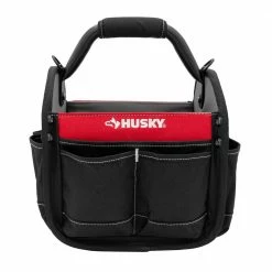 Husky 10 in. 15 Pocket Open Top Tool Bag -ToolHub Shop red black husky tool bags hd70010 th 66 1000