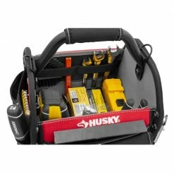 Husky 10 in. 15 Pocket Open Top Tool Bag -ToolHub Shop red black husky tool bags hd70010 th e1 1000