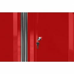 Husky Ready-to-Assemble 24-Gauge Steel 2-Door Garage Base Cabinet in Red (28 in. W x 32 in. H x 18 in. D) -ToolHub Shop red husky free standing cabinets g2802br us 1f 1000