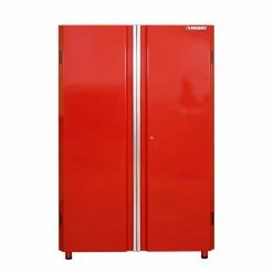 Husky Ready-to-Assemble 24-Gauge Steel Freestanding Garage Cabinet in Red (48 in. W x 72 in. H x 18 in. D)