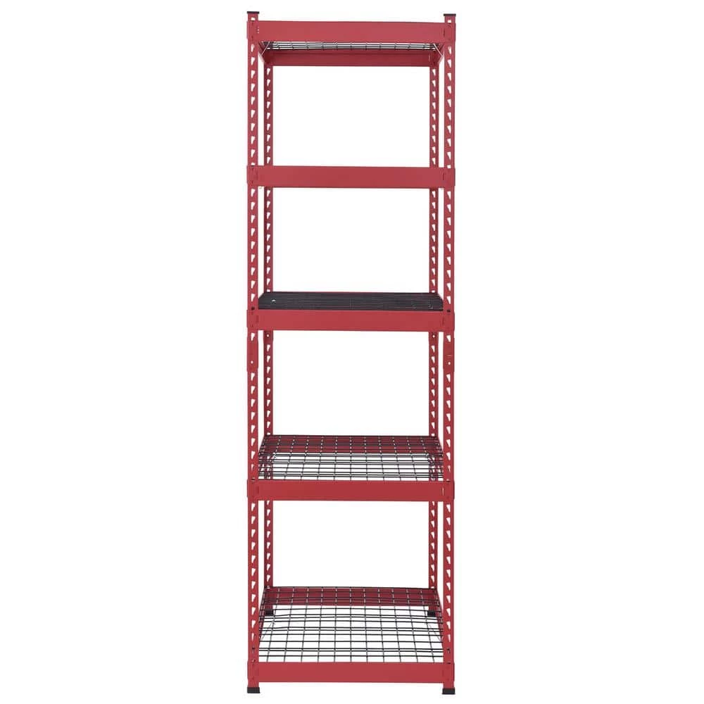 Husky 5-Tier Heavy Duty Boltless Steel Garage Storage Shelving Unit in Red (48 in. W x 78 in. H x 24 in. D) 7 Husky 5-Tier Heavy Duty Boltless Steel Garage Storage Shelving Unit in Red (48 in. W x 78 in. H x 24 in. D) - Image 5