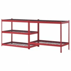 Husky 5-Tier Heavy Duty Boltless Steel Garage Storage Shelving Unit in Red (48 in. W x 78 in. H x 24 in. D) 24 Husky 5-Tier Heavy Duty Boltless Steel Garage Storage Shelving Unit in Red (48 in. W x 78 in. H x 24 in. D) -ToolHub Shop red husky freestanding shelving units n2r482478w5r 4f 1000
