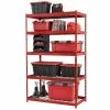 Husky 5-Tier Heavy Duty Boltless Steel Garage Storage Shelving Unit in Red (48 in. W x 78 in. H x 24 in. D) -ToolHub Shop red husky freestanding shelving units n2r482478w5r 64 1000