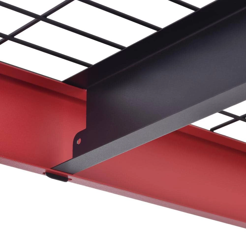 Husky 4-Tier Industrial Duty Steel Freestanding Garage Storage Shelving Unit in Red (77 in. W x 78 in. H x 24 in. D) 14 Husky 4-Tier Industrial Duty Steel Freestanding Garage Storage Shelving Unit in Red (77 in. W x 78 in. H x 24 in. D) - Image 12