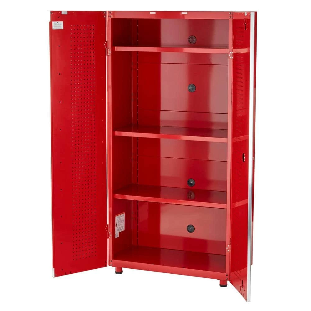 Husky 2-Pack Steel Shelf Set in Red (36 in. W x 15 in. D) for Ready-to-Assemble 36 in. Freestanding Garage Cabinet 5 Husky 2-Pack Steel Shelf Set in Red (36 in. W x 15 in. D) for Ready-to-Assemble 36 in. Freestanding Garage Cabinet - Image 3