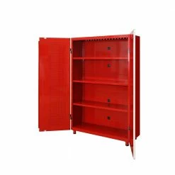 Husky 2-Pack Steel Shelf Set in Red (47 in. W x 15 in. D) for Ready-to-Assemble 48 in. Freestanding Garage Cabinet -ToolHub Shop red husky garage cabinet accessories g4800psr us 40 1000