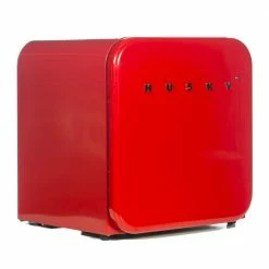 Husky 1.51 Cu. ft. 40-Can Retro Freestanding Quiet Compact Countertop Mini Fridge with Reversible Door without Freezer (Red) -ToolHub Shop red husky mini fridges osfr001 rm 44 1000