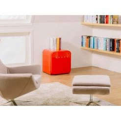 Husky 1.51 Cu. ft. 40-Can Retro Freestanding Quiet Compact Countertop Mini Fridge with Reversible Door without Freezer (Red) -ToolHub Shop red husky mini fridges osfr001 rm 4f 1000