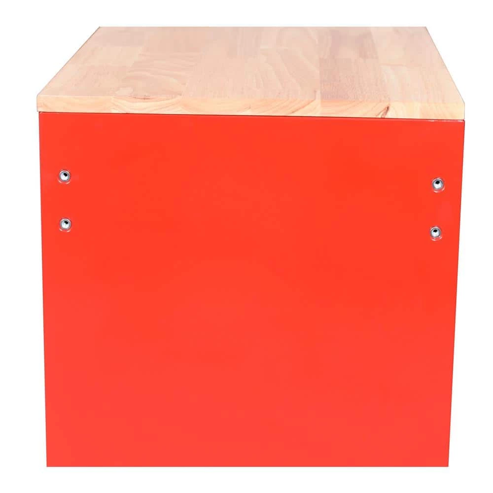 Husky 42 in. W x 18.1 in. D 8-Drawer Red Mobile Workbench Cabinet with Solid Wood Top 12 Husky 42 in. W x 18.1 in. D 8-Drawer Red Mobile Workbench Cabinet with Solid Wood Top - Image 10