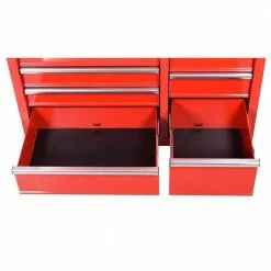 Husky 42 in. W x 18.1 in. D 8-Drawer Red Mobile Workbench Cabinet with Solid Wood Top 20 Husky 42 in. W x 18.1 in. D 8-Drawer Red Mobile Workbench Cabinet with Solid Wood Top -ToolHub Shop red husky mobile workbenches h42mwc8red 77 1000