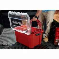 Husky 20-Gal. Professional Duty Waterproof Storage Container with Hinged Lid in Red 17 Husky 20-Gal. Professional Duty Waterproof Storage Container with Hinged Lid in Red -ToolHub Shop red husky storage bins 246842 c3 1000