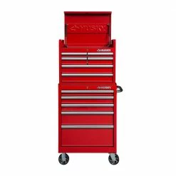 Husky 27 in. 11-Drawer Tool Chest and Cabinet Combo in Red -ToolHub Shop red husky tool chest combos 410 026 0111 4f 1000