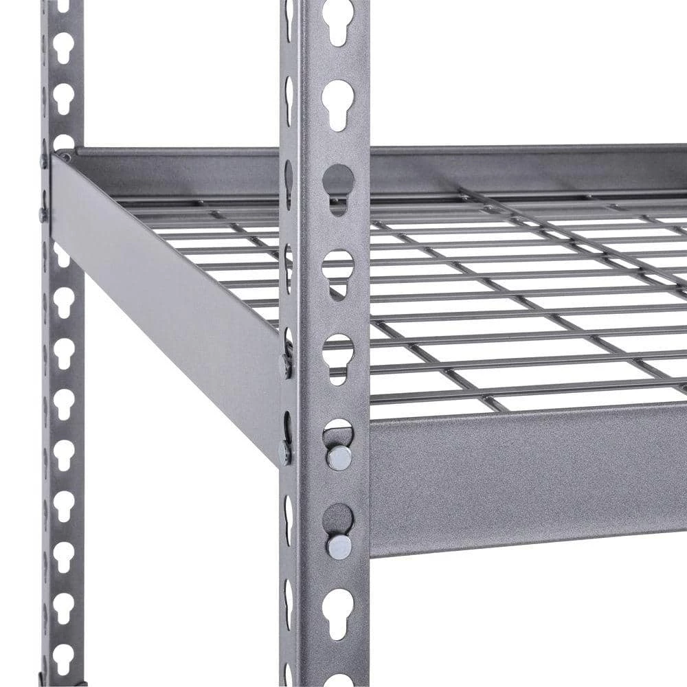 Husky 5-Tier Heavy Duty Steel Garage Storage Shelving Unit in Silver (48 in. W x 78 in. H x 24 in. D) 13 Husky 5-Tier Heavy Duty Steel Garage Storage Shelving Unit in Silver (48 in. W x 78 in. H x 24 in. D) - Image 11