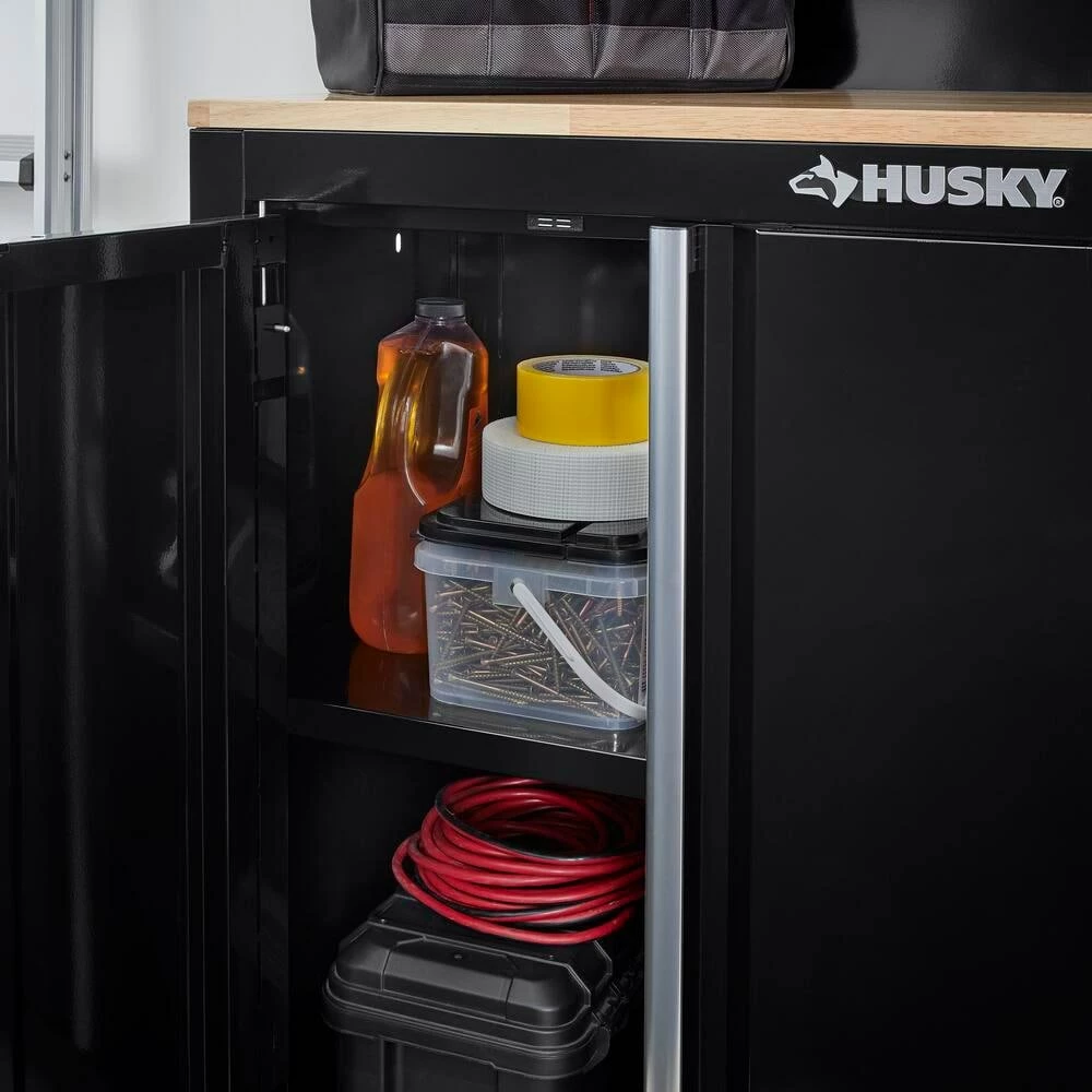 Husky 6-Piece Ready-to-Assemble Steel Garage Workstation in Black (53 in. W x 69.5 in. H x 19.5 in. D) 7 Husky 6-Piece Ready-to-Assemble Steel Garage Workstation in Black (53 in. W x 69.5 in. H x 19.5 in. D) - Image 5