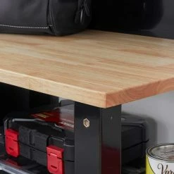 Husky 6-Piece Ready-to-Assemble Steel Garage Workstation in Black (53 in. W x 69.5 in. H x 19.5 in. D) 11 Husky 6-Piece Ready-to-Assemble Steel Garage Workstation in Black (53 in. W x 69.5 in. H x 19.5 in. D) -ToolHub Shop smooth glossy black powder coating husky garage storage systems g52006s1 us 40 1000