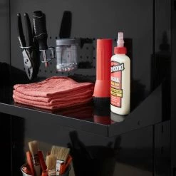 Husky 6-Piece Ready-to-Assemble Steel Garage Workstation in Black (53 in. W x 69.5 in. H x 19.5 in. D) 14 Husky 6-Piece Ready-to-Assemble Steel Garage Workstation in Black (53 in. W x 69.5 in. H x 19.5 in. D) -ToolHub Shop smooth glossy black powder coating husky garage storage systems g52006s1 us 66 1000