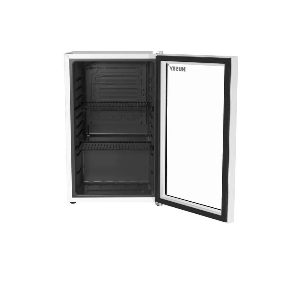 Husky 2.4 Cu. ft. 60-Can Freestanding Beverage Cooler Countertop Mini Fridge with Glass Door without Freezer (White) 6 Husky 2.4 Cu. ft. 60-Can Freestanding Beverage Cooler Countertop Mini Fridge with Glass Door without Freezer (White) - Image 4