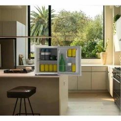 Husky 1.5 Cu. ft. 40-Can Solid Door Freestanding Countertop Quiet Mini Fridge with Reversible Door without Freezer (White) -ToolHub Shop white husky mini fridges osfs009 wm 31 1000